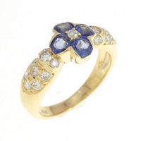 K18YG サファイヤ リング 0.69CT