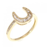 K18YG ホースシュー ダイヤモンド リング 0.20CT