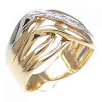 K18YG/PT ダイヤモンド リング 0.03CT