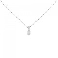 PT1000/K18WG スリーストーン ダイヤモンド ネックレス 0.50CT