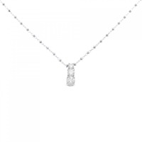 PT1000/K18WG スリーストーン ダイヤモンド ネックレス 0.50CT