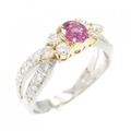 PT/K18YG ルビー リング 0.40CT