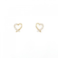 【新品】K18YG ハート ダイヤモンド ピアス 0.20CT