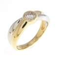 K18YG/PT ダイヤモンド リング 0.31CT