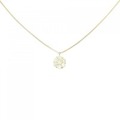 【新品】K18YG フラワー ダイヤモンド ネックレス 0.20CT