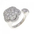 ポンテヴェキオ フラワー ダイヤモンド リング 0.83CT