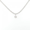 K18WG フラワー ダイヤモンド ネックレス 2.20CT