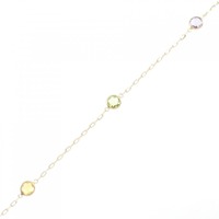 K18YG カラーストーン ブレスレット