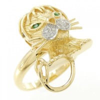 K18YG/K18WG エメラルド リング 0.04CT