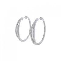 K18WG ダイヤモンド ピアス 0.85CT