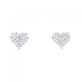 K18WG ハート ダイヤモンド ピアス 0.60CT