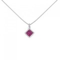 K18WG ルビー ネックレス 0.55CT