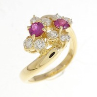 K18YG ルビー リング 0.30CT