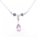 PT フラワー モルガナイト ネックレス 8.63CT