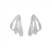 K18WG ダイヤモンド ピアス 1.00CT