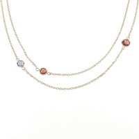 K18YG カラーストーン ネックレス