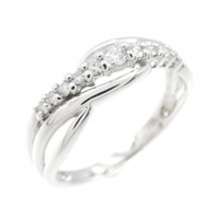 K18WG ダイヤモンド リング 0.15CT