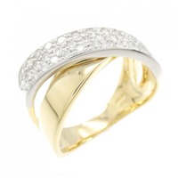 K18YG/PT ダイヤモンド リング 0.53CT