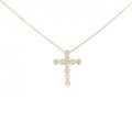 K18YG クロス ダイヤモンド ネックレス 0.10CT