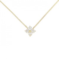K18YG フラワー ダイヤモンド ネックレス 0.38CT