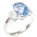 PT アクアマリン リング 2.04CT
