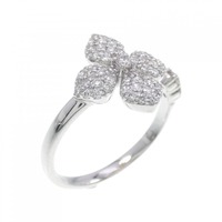 K18WG フラワー ダイヤモンド リング 0.39CT