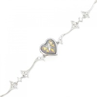 K18WG/K18YG ハート マザーオブパール ブレスレット