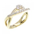 K18YG フラワー ダイヤモンド リング 0.50CT