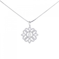 PT フラワー ダイヤモンド ネックレス 0.27CT