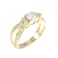 K18YG ダイヤモンド リング 0.397CT E SI2 Good