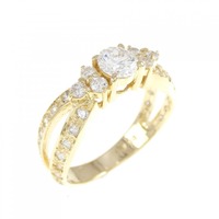 K18YG ダイヤモンド リング 0.397CT E SI2 Good