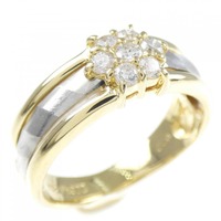 K18YG/PT ダイヤモンド リング 0.22CT