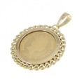 K18YG枠 コイン ペンダント