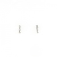 【新品】K18WG ダイヤモンド ピアス 0.10CT