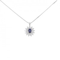 PM/PT サファイヤ ネックレス 0.38CT