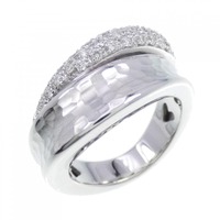 750WG パヴェ ダイヤモンド リング 0.53CT