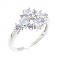 K18WG ラブラドライト リング 0.33CT