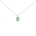 【新品】K18YG エメラルド ネックレス 0.20CT