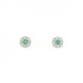 【新品】PT エメラルド ピアス 0.10CT