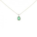 【新品】K18YG エメラルド ネックレス 0.29CT