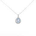 【新品】PT アクアマリン ネックレス 0.52CT