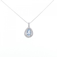 【新品】PT アクアマリン ネックレス 0.52CT