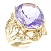K18YG アメジスト リング 7.57CT