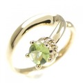 K18YG ペリドット リング