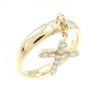 K18YG クロス ダイヤモンド リング 0.30CT