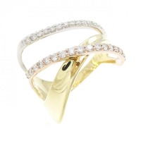 K18YG/PT/K18PG ダイヤモンド リング 0.30CT