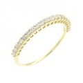 K18YG ハーフエタニティ ダイヤモンド リング 0.21CT