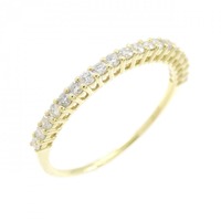 K18YG ハーフエタニティ ダイヤモンド リング 0.21CT
