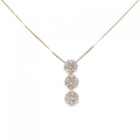K14PG ダイヤモンド ネックレス 0.30CT