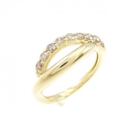 K18YG ダイヤモンド ピンキー リング 0.18CT